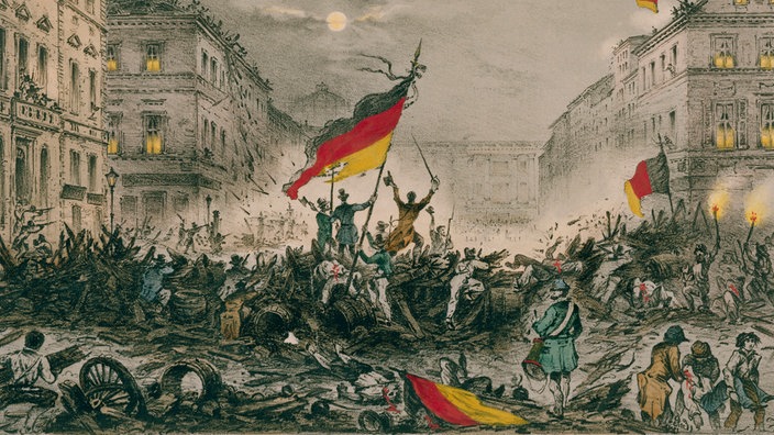 Straßenkämpfe in Berlin am 18./19. März 1848 | Bildquelle: akg Straßenkämpfe in Berlin am 18./19. März 1848