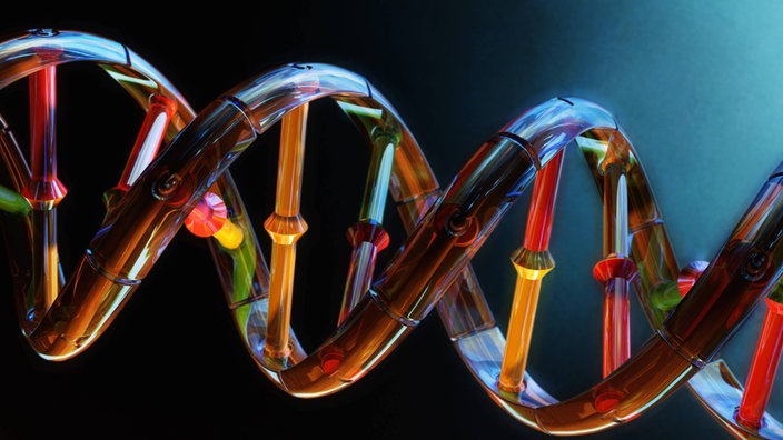 Illustration der DNS-Doppelhelix | Bildquelle: WDR / picture alliance / Ikon Images Illustration der DNS-Doppelhelix